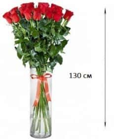 17 длинных роз 130 см