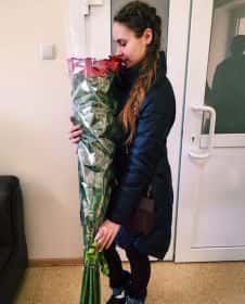 9 длинных роз 140 см
